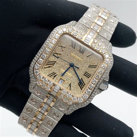 lab diamond cartier watch